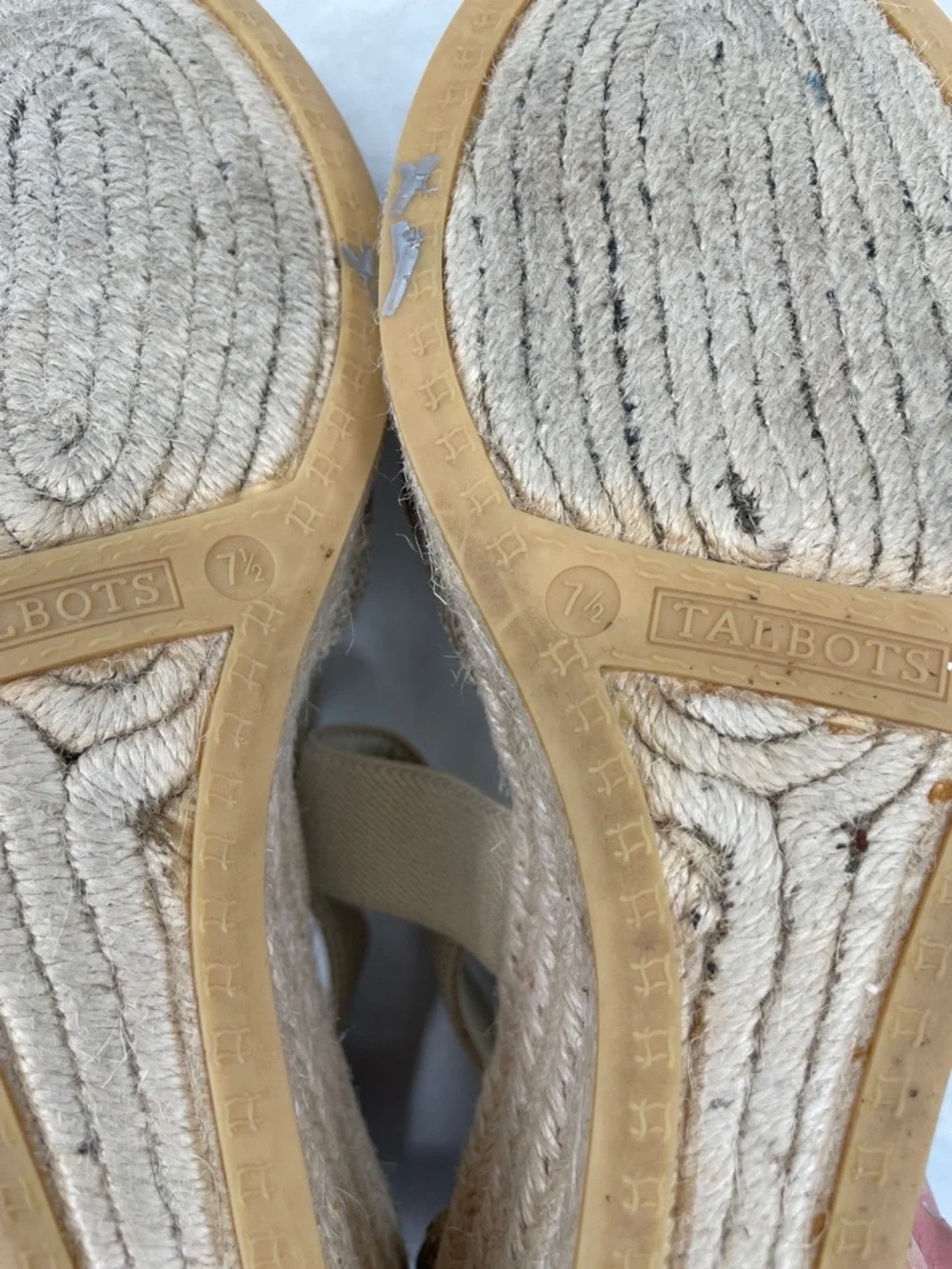 Talbots Lyndsay D’orsay Espadrille Wedges - Linen. 7.5. From Local Talbots!